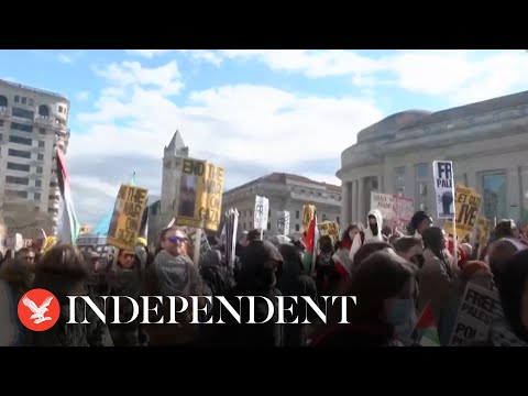 Live: 'March on Washington for Gaza' takes place in Washington DC