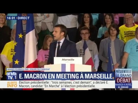 &quot;&Ecirc;tre patriote...&quot;, l'anaphore d'Emmanuel Macron, &agrave; Marseille