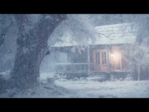 Sleep Well With The Sound Of Blizzard Outside The Old House | Sounds of blizzards and howling winds