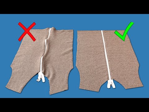 A sewing trick how to sew a zipper correctly without waves