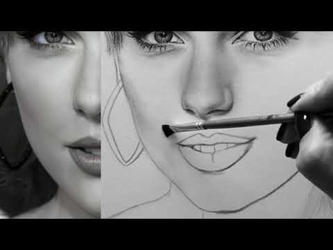 How to shade a realistic face step by step - for BEGINNERS - Taylor Swift