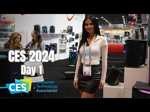 CES 2024 Las Vegas. Exhibitor Booth tours and highlights in 4K, Day 1