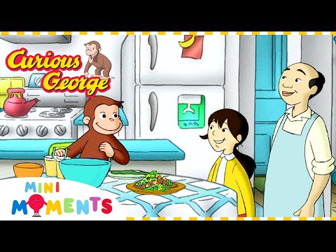 George Tries New Foods 😋🍜 | Curious George | Clip | Mini Moments