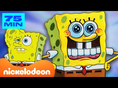 Bob Esponja | 1 Hora de Momentos ENGRA&Ccedil;ADOS do Bob Esponja - NOVOS Epis&oacute;dios! 😂 | Nickelodeon