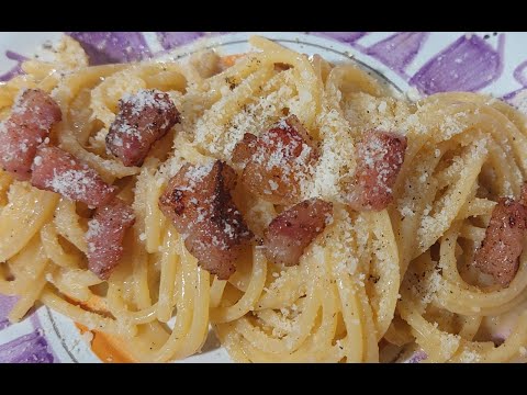 Cucina Italiana Ho voglia di    Spaghetti alla Carbonara ricetta antica.