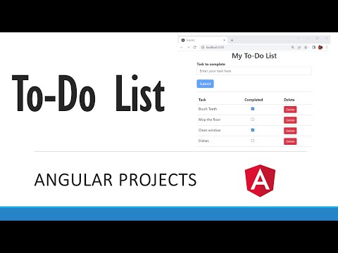 To-Do List in Angular with source code in GitHub.