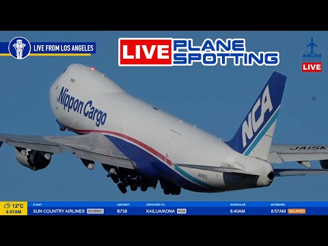 🔴LIVE LAX PLANE SPOTTING: Watch Arrivals and Departures LIVE!