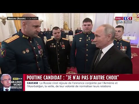 Poutine candidat : &quot;Je n'ai pas d'autre choix&quot;