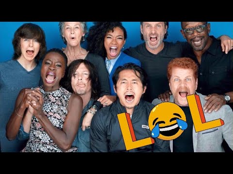 The walking dead cast funny moments that will make you spill your S&rsquo; Getti rings!