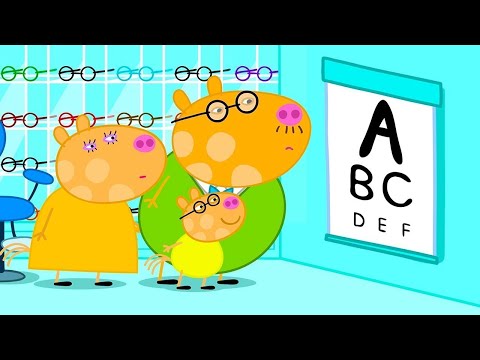 Getting The Glasses Test 🤓 🐽 Peppa Pig Kids Videos