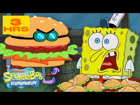 SpongeBob | SpongeBobs ULTIMATIVE Krosse Krabbe-Sammlung 🍔 | 3 Stunden | SpongeBob Schwammkopf