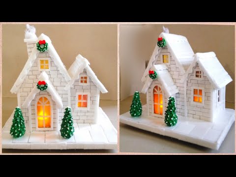 DIY Christmas House Using Cardboard And Best Out Of Waste /Making DIY Christmas House