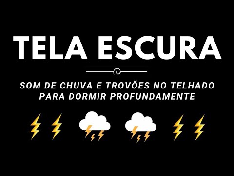 Som de Chuva e Trov&otilde;es no Telhado para Dormir Profundamente - 24 Horas Chuva na floresta nebulosa