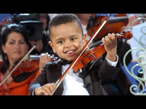 Andr&eacute; Rieu &amp; 3 year old Akim Camara