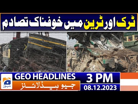 Geo Headlines 3 PM | PTI issued notice on plea seeking annulment of intra-party polls | 8th December