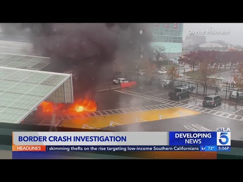 Video captures deadly car crash, explosion at U.S.-Canada border crossing