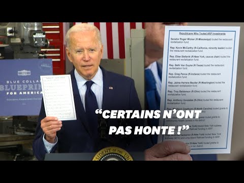 En plein discours, Biden sort une liste embarrassante pour ces r&eacute;publicains