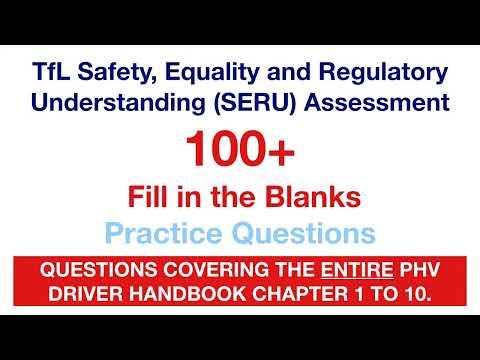 TfL SERU Fill in the Blanks Practice Questions 2023| SERU Assessment | Fill in the Gaps | SERU Test