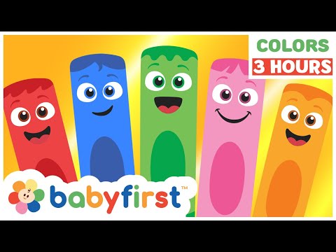 Toddler Learning Video | Learn Colors for Kids | 3 Hours of Color Crew Compilation | BabyFirst TV