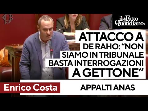 Appalti Anas, Costa (Azione) attacca l'opposizione: &quot;Non siamo in tribunale&quot;. Bagarre in Aula