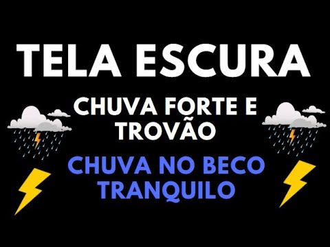 Barulho de Chuva para Dormir Imediatamente - Chuva Forte e Trovoadas em um Beco Tranquilo &agrave; Noite