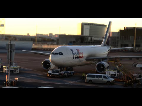 A300 FEDEX DUBAI DUSK DEPARTURE |GSX |FSHUD | Navigraph | Simbrief 