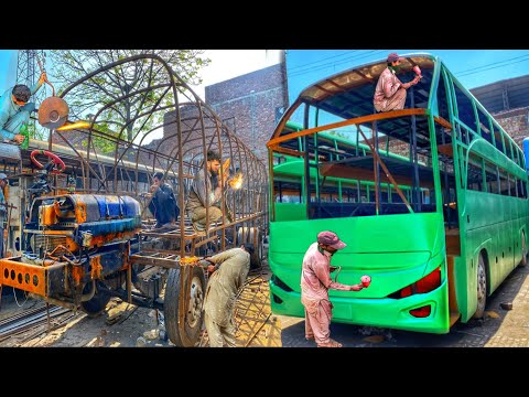 Handmade Passenger Bus Manufacturing Factory || They make buses without power tools ||