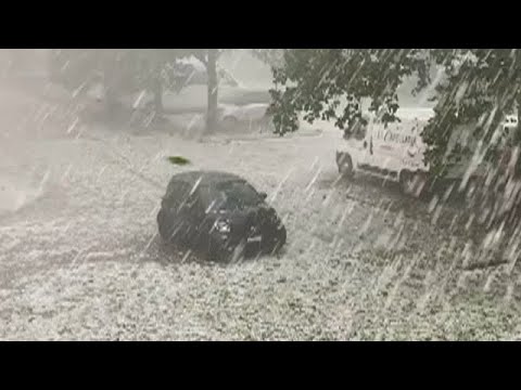 Storm of End of the World Hits Switzerland! Incredible Hail Storm Hits Bellinzona &amp; Ticino