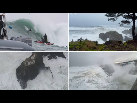 A look at incredible videos from dangerous surf that battered NorCal coast