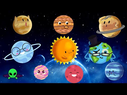 Solar System for kids | Exploring space | 3D cute planets