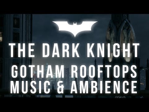 The Dark Knight Music &amp; Ambience | Peaceful Rain on Gotham Rooftops