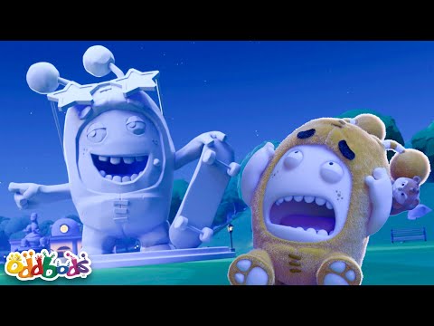 Hero Slick Statue! | Oddbods TV Full Episodes | Funny Cartoons For Kids