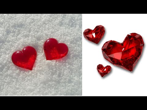 Resin red heart | Make a resin heart and give it to your love