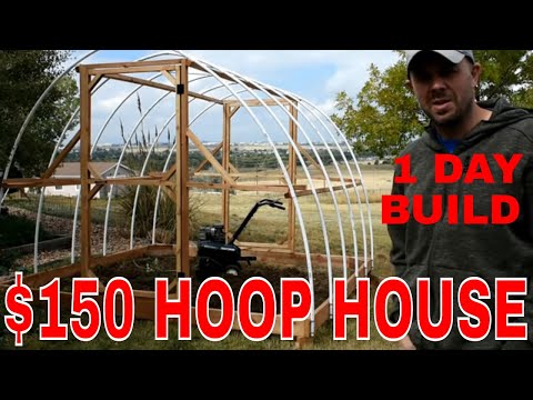 ORGANIC GARDENING--Build a 🌻Winter Greenhouse🌻 in 1 day for $150!!