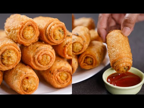 POTATO ROLL SAMOSA | ALOO SAMOSA | EASY POTATO SNACKS | N&rsquo;Oven