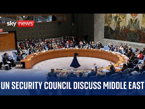 UN Security Council meeting discussing Middle East, Gaza and Israel-Hamas war