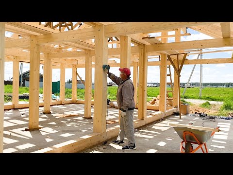 We have built a timber frame house in 2 weeks. German construction technology