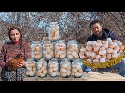 Winter Provision in the Village - Long-term storage of eggs! Family Farm Life