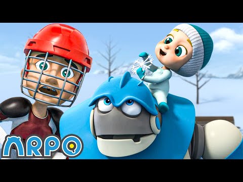 Ice Skating CHAOS! | Baby Daniel and ARPO The Robot | Funny Cartoons for Kids