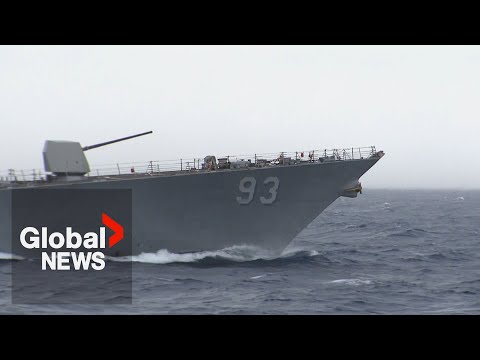 Chinese warship nearly hits American destroyer in Taiwan Strait during joint Canada-US mission