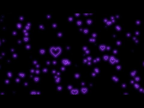 Purple💜Neon Light Hearts Flying Heart Background Video Loop | Animated Background | Wallpaper Heart