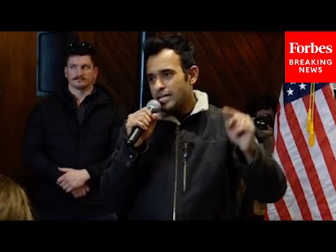 WATCH: Vivek Ramaswamy Campaigns In Ames, Iowa, With Caucus One Day Away