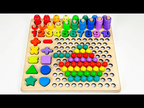 Best Learning Numbers &amp; Color with Shapes | Preschool Toddler Learning Toy Video