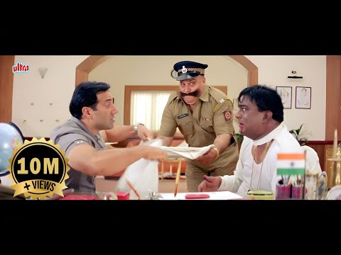 Inspector Sunny Deol - रैली की परमिशन लेने आया नेता | धमाकेदार एक्शन कॉमेडी सीन - INDIAN