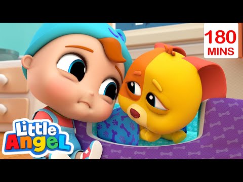 Baby John Cares For Sick Bingo | Bingo and Baby John | Little Angel - Nursery Rhymes and Kids Songs