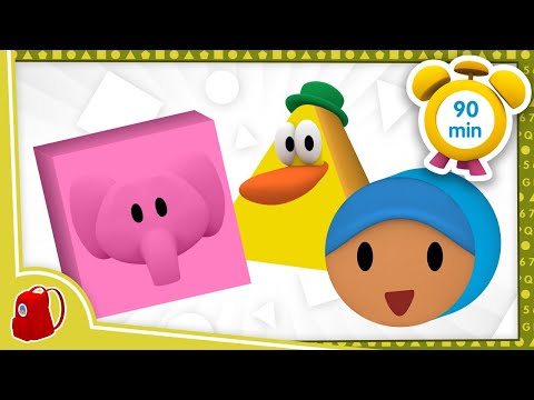 🔺 POCOYO in ENGLISH -  Learn Geometric Shapes [90 min] Full Episodes | VIDEOS and CARTOONS for KIDS