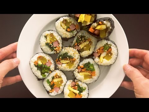 How to make basic seaweed roll &quot;gimbap&quot;