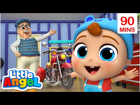 My Playdate with Grandpa | FULL EPISODES | Little Angel Kids Songs &amp; Nursery Rhymes