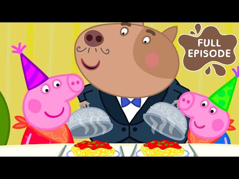 Peppa Pig And George Go For A Birthday Meal | Kids TV And Stories