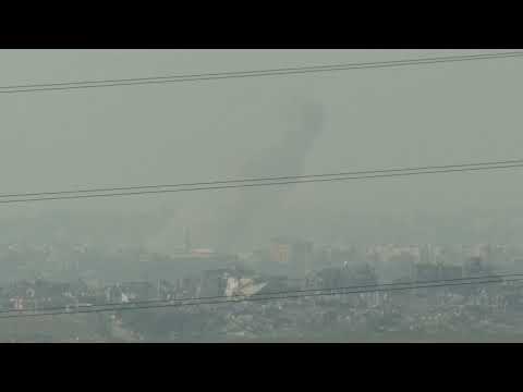 Smoke blankets Gaza skyline as war drags on